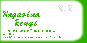 magdolna renyi business card